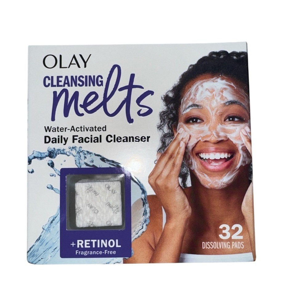 Olay Cleansing Melts + Retinol Water Activated Facial Cleanser Fragrance 3 box